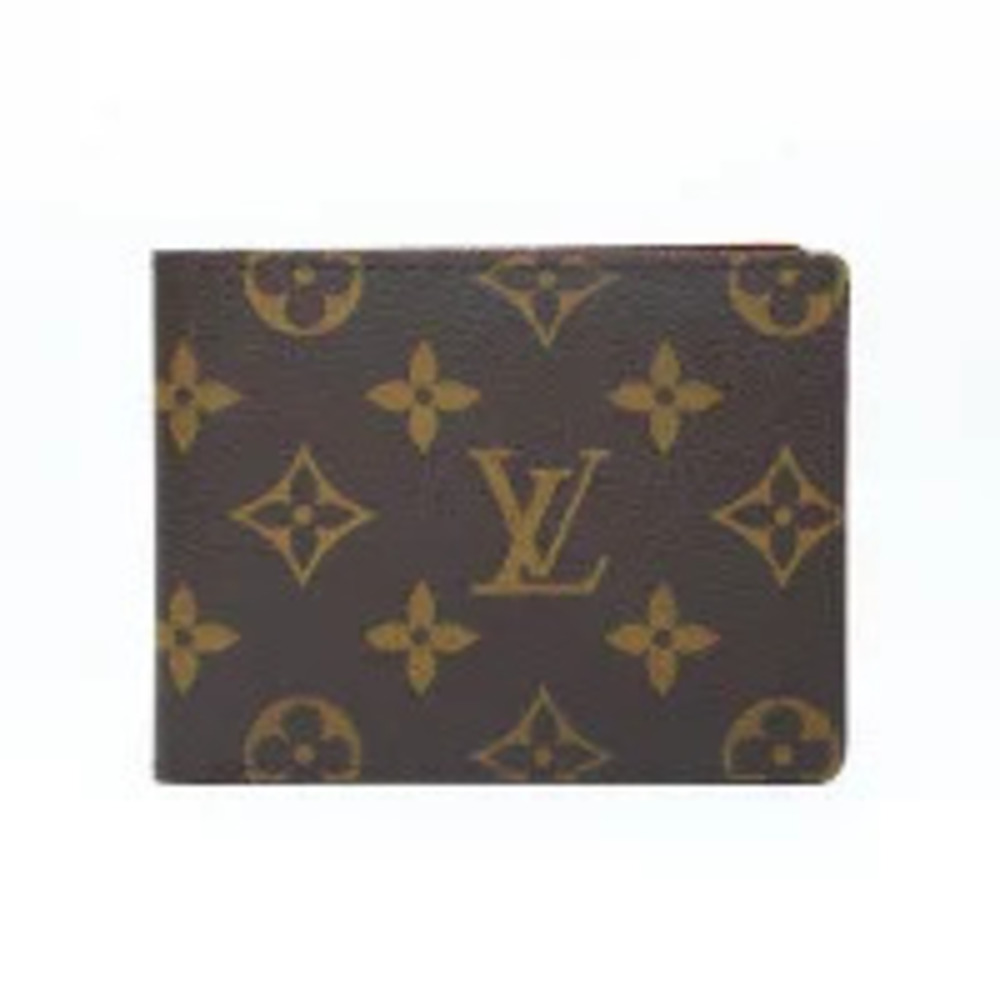 Louis Vuitton Monogram Portefeuille Cartes Credit Bi fold Wallet Brown